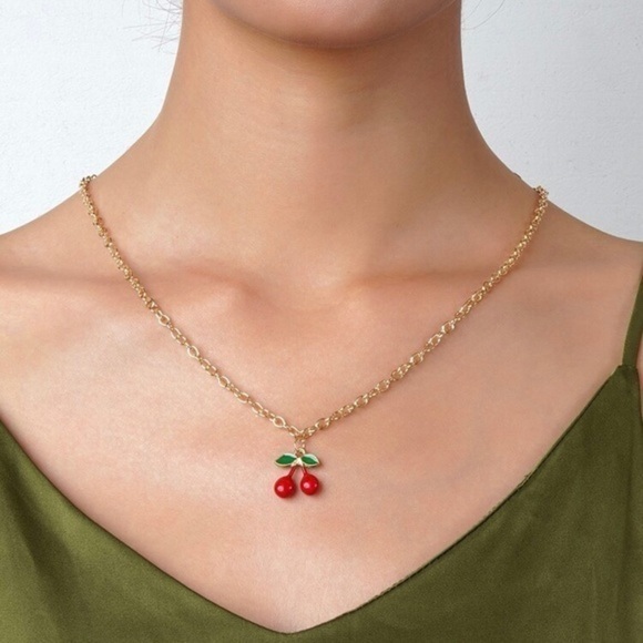 3/$30 💛 Cherry Charm Necklace - Picture 1 of 4
